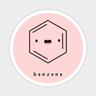 Kawaii Benzene Hydrocarbon Ring Magnet